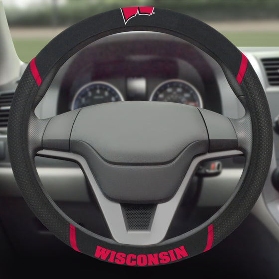 Wisconsin Badgers Embroidered Steering Wheel Cover