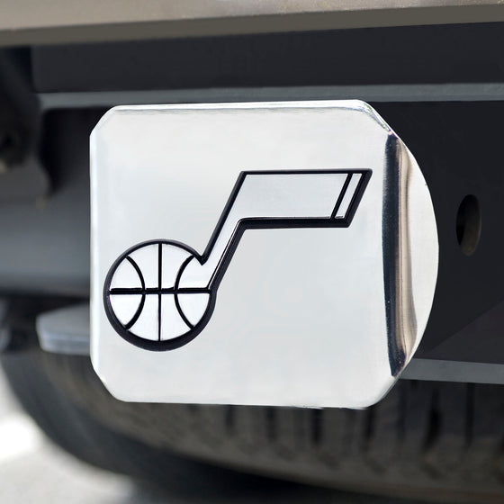 Utah Jazz Chrome Metal Hitch Cover with Chrome Metal 3D Emblem