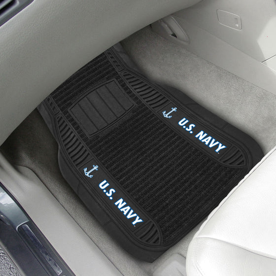 U.S. Navy 2 Piece Deluxe Car Mat Set