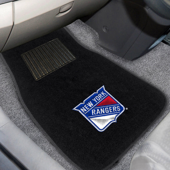 New York Rangers Embroidered Car Mat Set - 2 Pieces