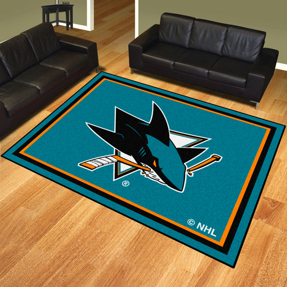 San Jose Sharks 8ft. x 10 ft. Plush Area Rug