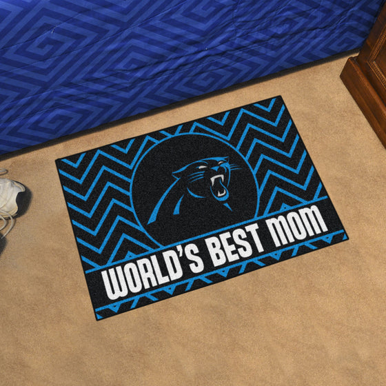 Carolina Panthers Starter Mat Accent Rug - 19in. x 30in. World's Best Mom Starter Mat