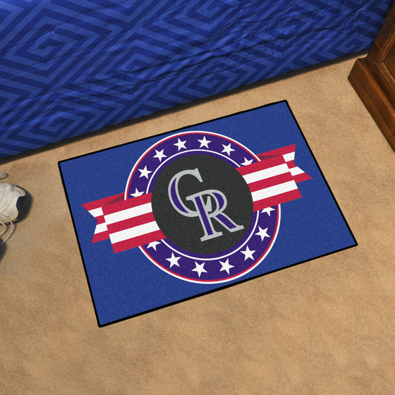 Colorado Rockies Starter Mat Accent Rug - 19in. x 30in. Patriotic Starter Mat