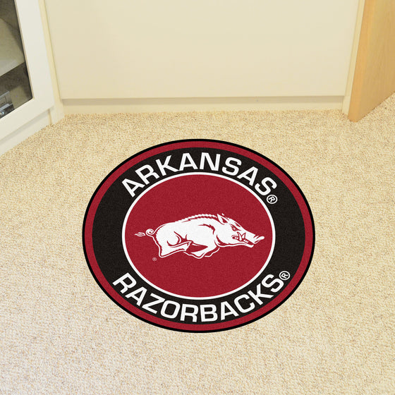 Arkansas Razorbacks Roundel Rug - 27in. Diameter