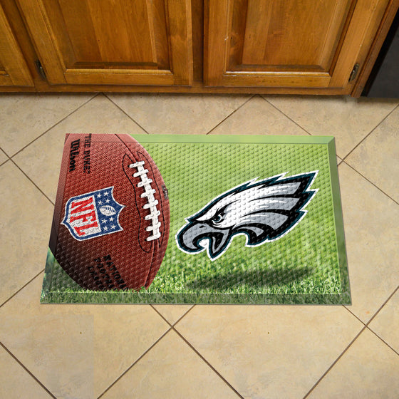 Philadelphia Eagles Rubber Scraper Door Mat