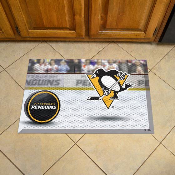 Pittsburgh Penguins Rubber Scraper Door Mat