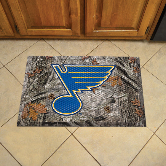 St. Louis Blues Rubber Scraper Door Mat Camo