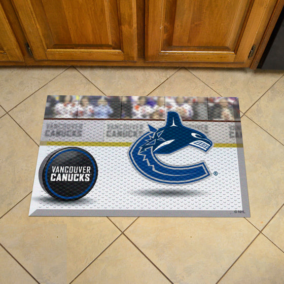 Vancouver Canucks Rubber Scraper Door Mat