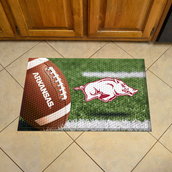 Arkansas Razorbacks Rubber Scraper Door Mat