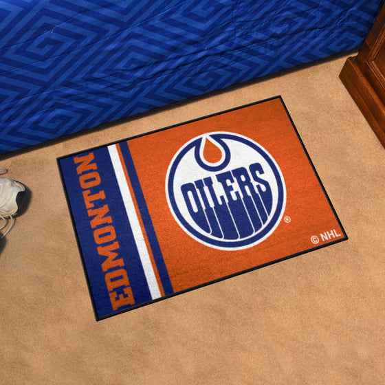 Edmonton Oilers Starter Mat Accent Rug - 19in. x 30in., Uniform Design