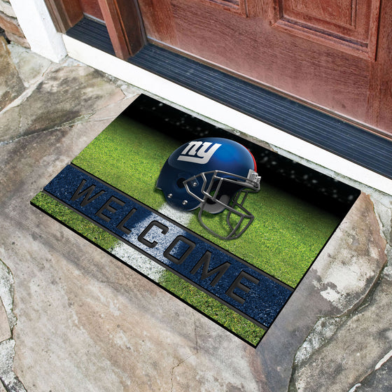 New York Giants Rubber Door Mat - 18in. x 30in.