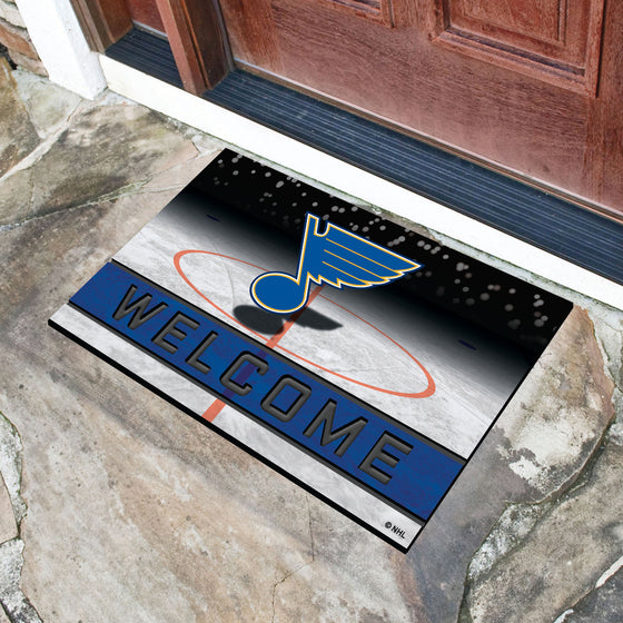 St. Louis Blues Rubber Door Mat - 18in. x 30in.