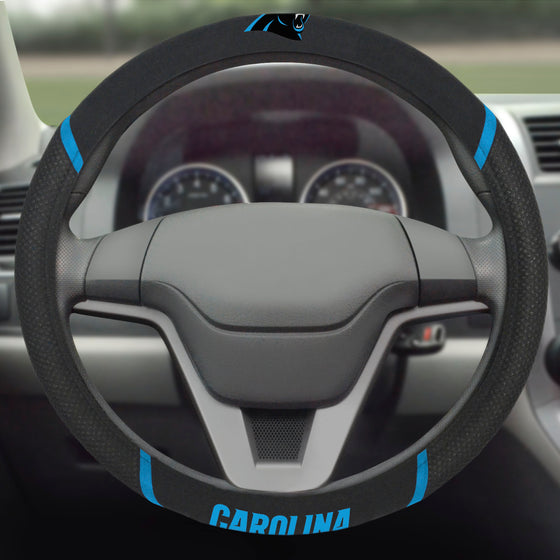 Carolina Panthers Embroidered Steering Wheel Cover