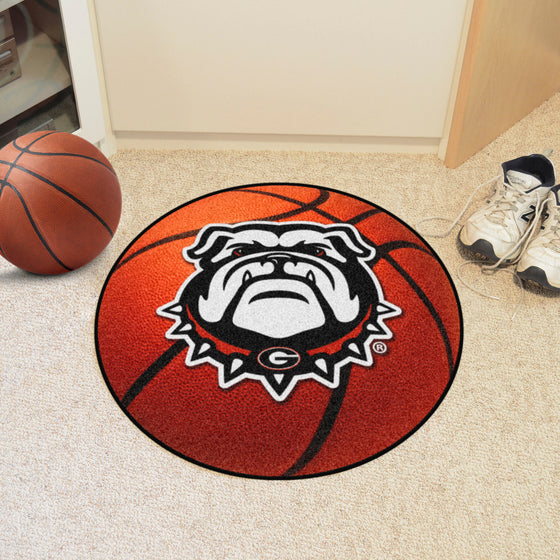 Georgia Bulldogs Basketball Rug - 27in. Diameter