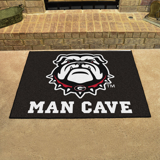 Georgia Bulldogs Man Cave All-Star Rug - 34 in. x 42.5 in.