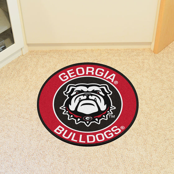 Georgia Bulldogs Roundel Rug - 27in. Diameter