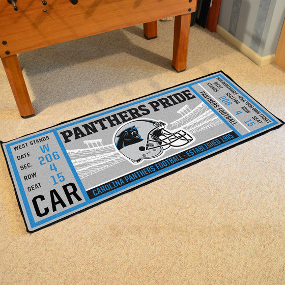 Carolina Panthers Ticket Runner Rug - 30in. x 72in.