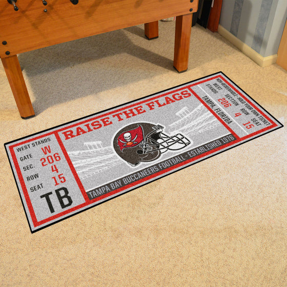 Tampa Bay Buccaneers Ticket Runner Rug - 30in. x 72in.