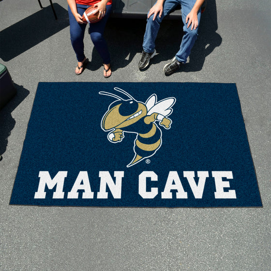 Georgia Tech Yellow Jackets Man Cave Ulti-Mat Rug - 5ft. x 8ft., Buzz