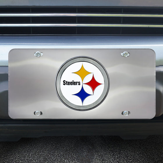 Pittsburgh Steelers 3D Stainless Steel License Plate