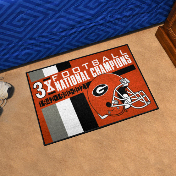 Georgia Bulldogs Dynasty Starter Mat Accent Rug - 19in. x 30in.