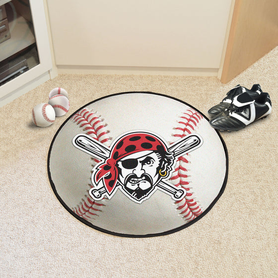 Pittsburgh Pirates Baseball Rug - 27in. Diameter