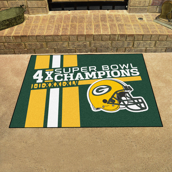 Green Bay Packers All-Star Rug - 34 in. x 42.5 in. Plush Area Rug