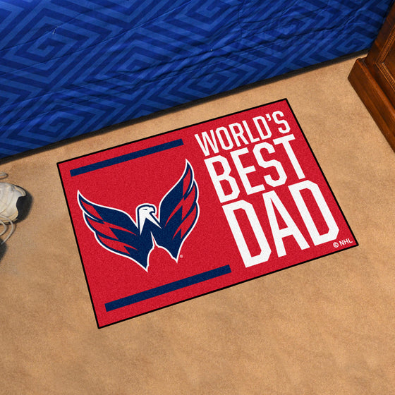 Washington Capitals Starter Mat Accent Rug - 19in. x 30in. World's Best Dad Starter Mat