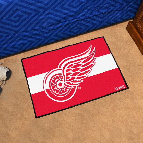 Detroit Red Wings Starter Mat Accent Rug - 19in. x 30in. Uniform Alternate Design