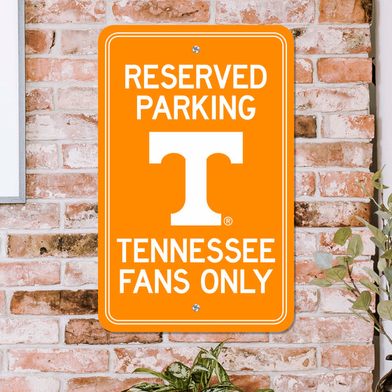 Tennessee Volunteers Team Color Reserved Parking Sign Décor 18in. X 11.5in. Lightweight