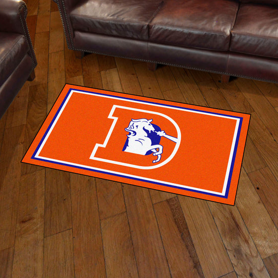 Denver Broncos 3ft. x 5ft. Plush Area Rug, NFL Vintage