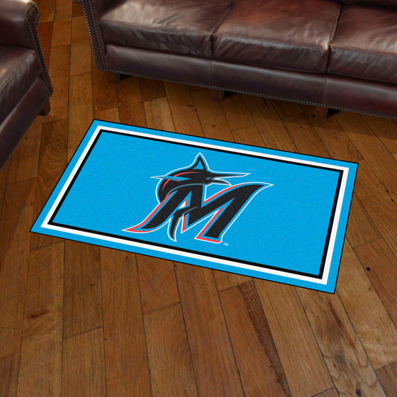 Miami Marlins 3ft. x 5ft. Plush Area Rug