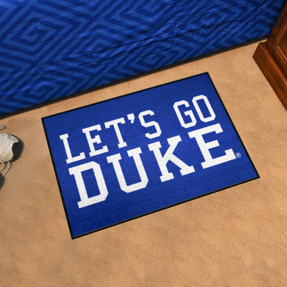 Duke Blue Devils Starter Mat Accent Rug - 19in. x 30in. Slogan Starter Mat