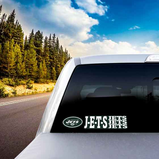 New York Jets 2 Piece Team Slogan Decal Sticker Set