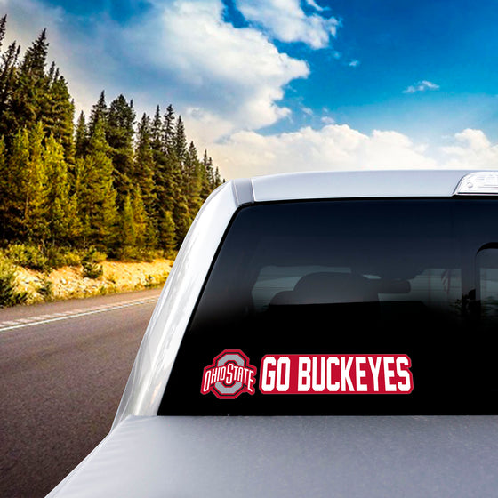 Ohio State Buckeyes 2 Piece Team Slogan Decal Sticker Set