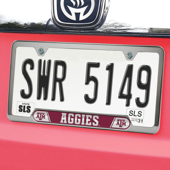 Texas A&M Aggies Embossed License Plate Frame, 6.25in x 12.25in