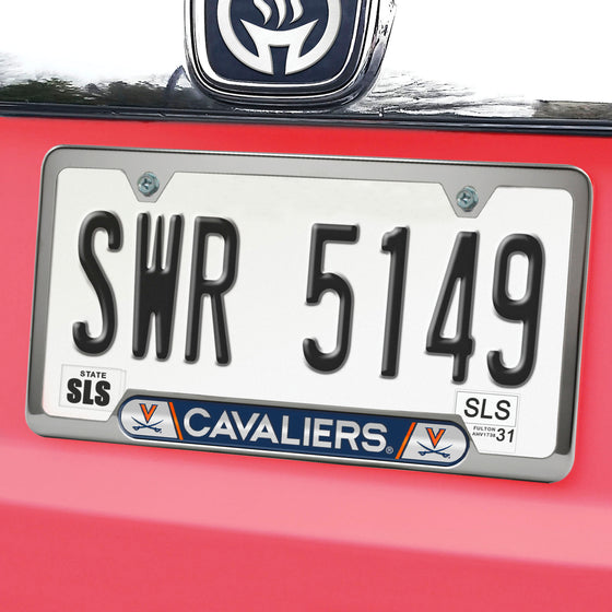 Virginia Cavaliers Embossed License Plate Frame, 6.25in x 12.25in