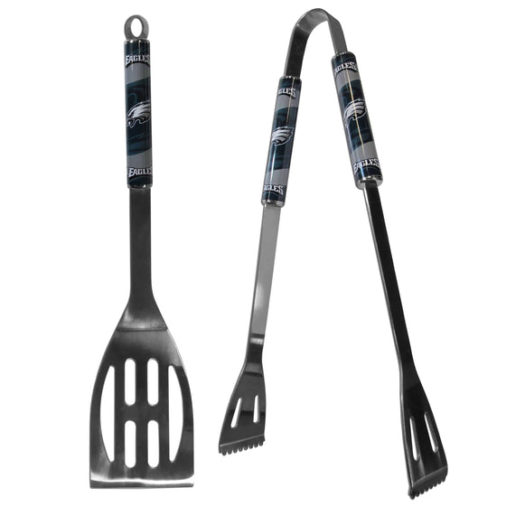 Philadelphia Eagles 2 pc Steel BBQ Tool Set (SSKG) - 757 Sports Collectibles