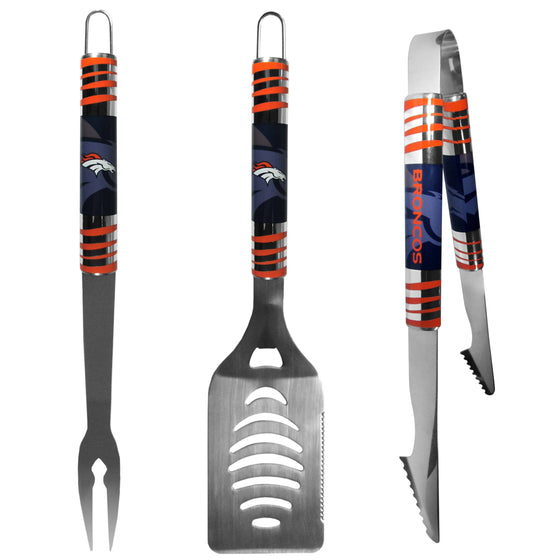 Denver Broncos 3 pc Tailgater BBQ Set (SSKG) - 757 Sports Collectibles