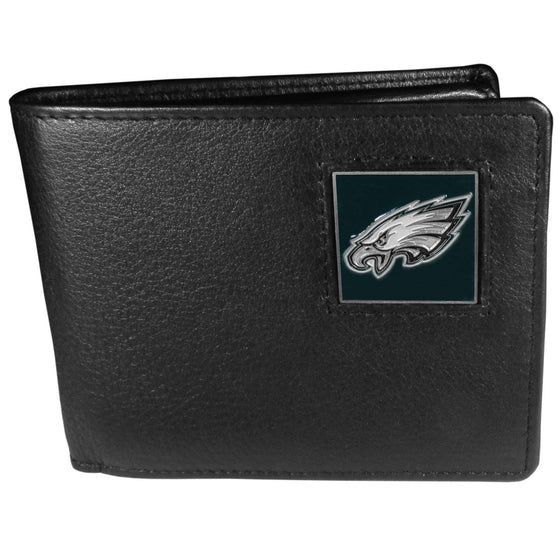 Philadelphia Eagles Leather Bi-fold Wallet Packaged in Gift Box (SSKG) - 757 Sports Collectibles