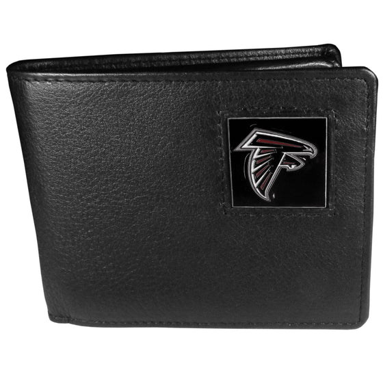 Atlanta Falcons Leather Bi-fold Wallet Packaged in Gift Box (SSKG) - 757 Sports Collectibles