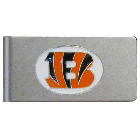 Cincinnati Bengals Brushed Metal Money Clip (SSKG) - 757 Sports Collectibles