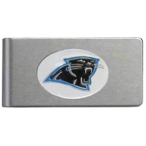 Carolina Panthers Brushed Metal Money Clip (SSKG) - 757 Sports Collectibles