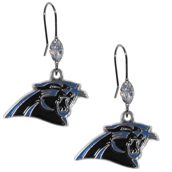 Carolina Panthers Crystal Dangle Earrings (SSKG) - 757 Sports Collectibles