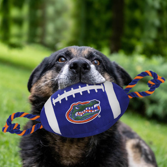 Florida Gators Nylon Football Dog Toy Pets First - 757 Sports Collectibles