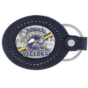 Leather Keychain - Minnesota Vikings (SSKG) - 757 Sports Collectibles