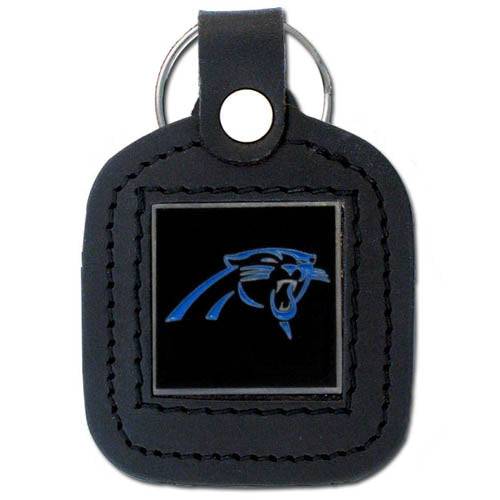 Carolina Panthers Square Leatherette Key Chain (SSKG) - 757 Sports Collectibles