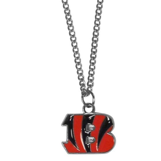 Cincinnati Bengals Chain Necklace with Small Charm (SSKG) - 757 Sports Collectibles