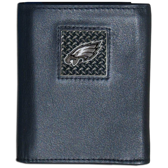 Philadelphia Eagles Gridiron Leather Tri-fold Wallet Packaged in Gift Box (SSKG) - 757 Sports Collectibles