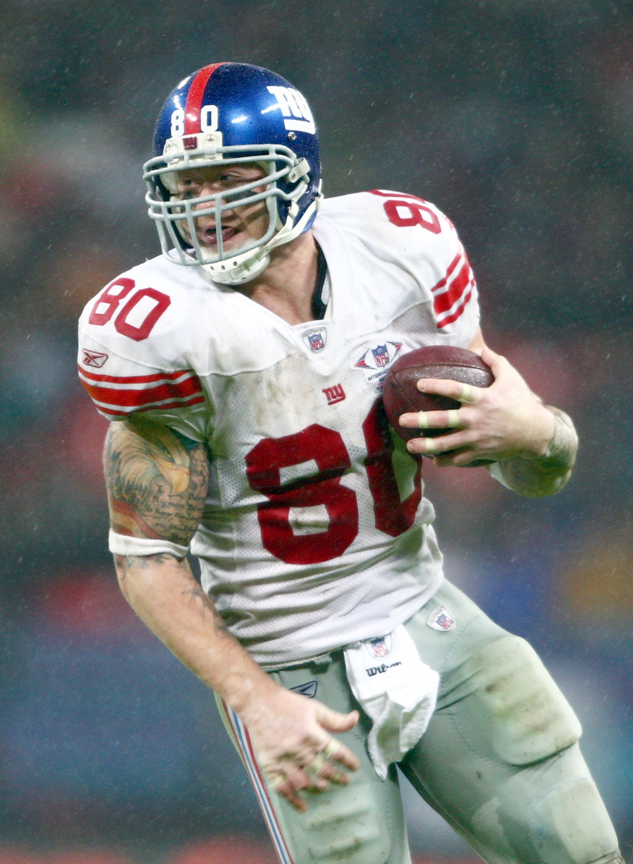 Jeremy Shockey New York Giants Jsa Authenticated Action Signed 8x10